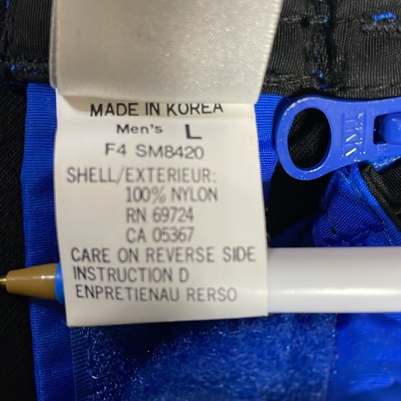 Columbia Sportswear Size Large Men’s Training Pant Full Leg Zip Blue Black Nylon - Picture 14 of 15